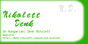 nikolett denk business card